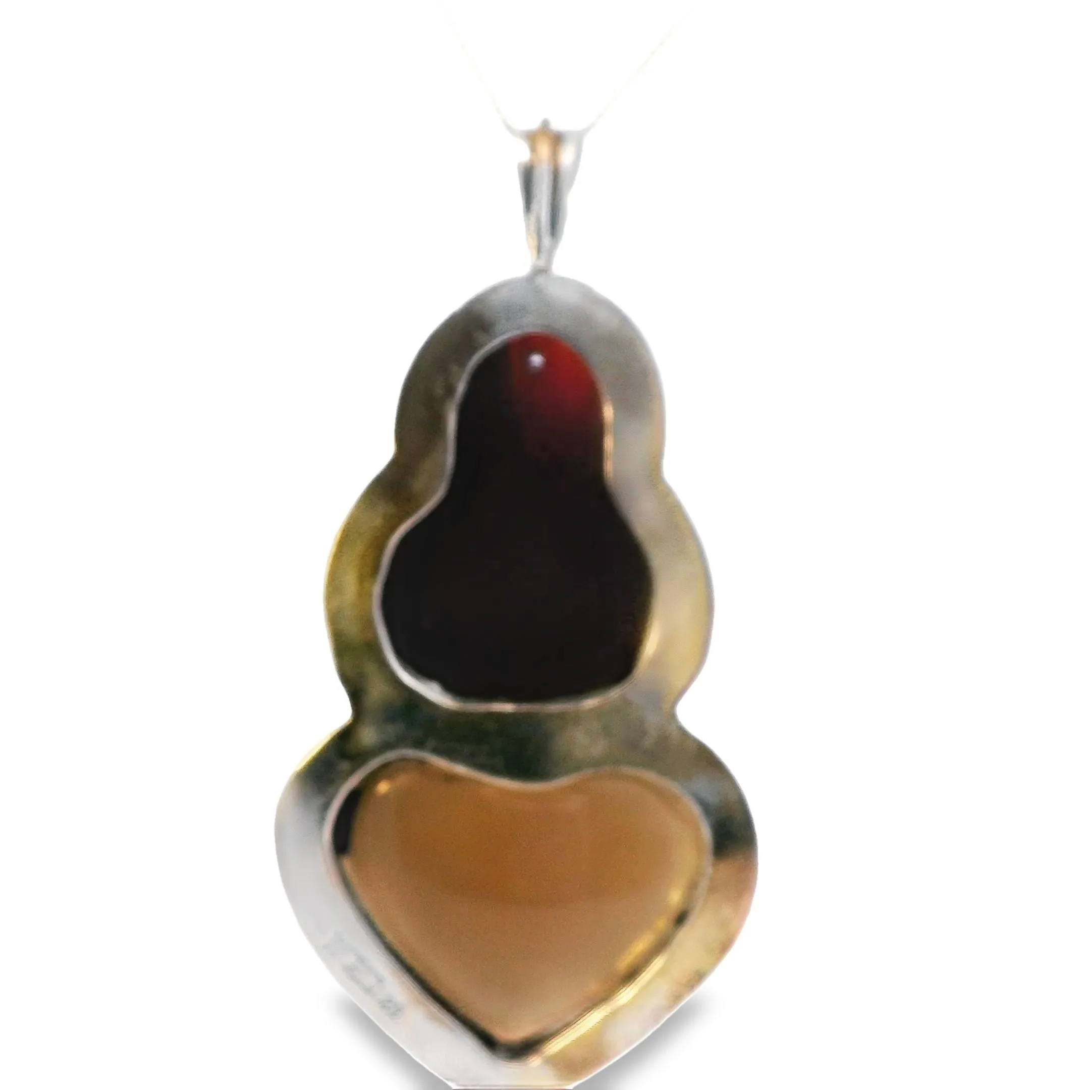 Agate Buddha & Druzy Quartz Heart Pendant - Unique Valentine's Gift