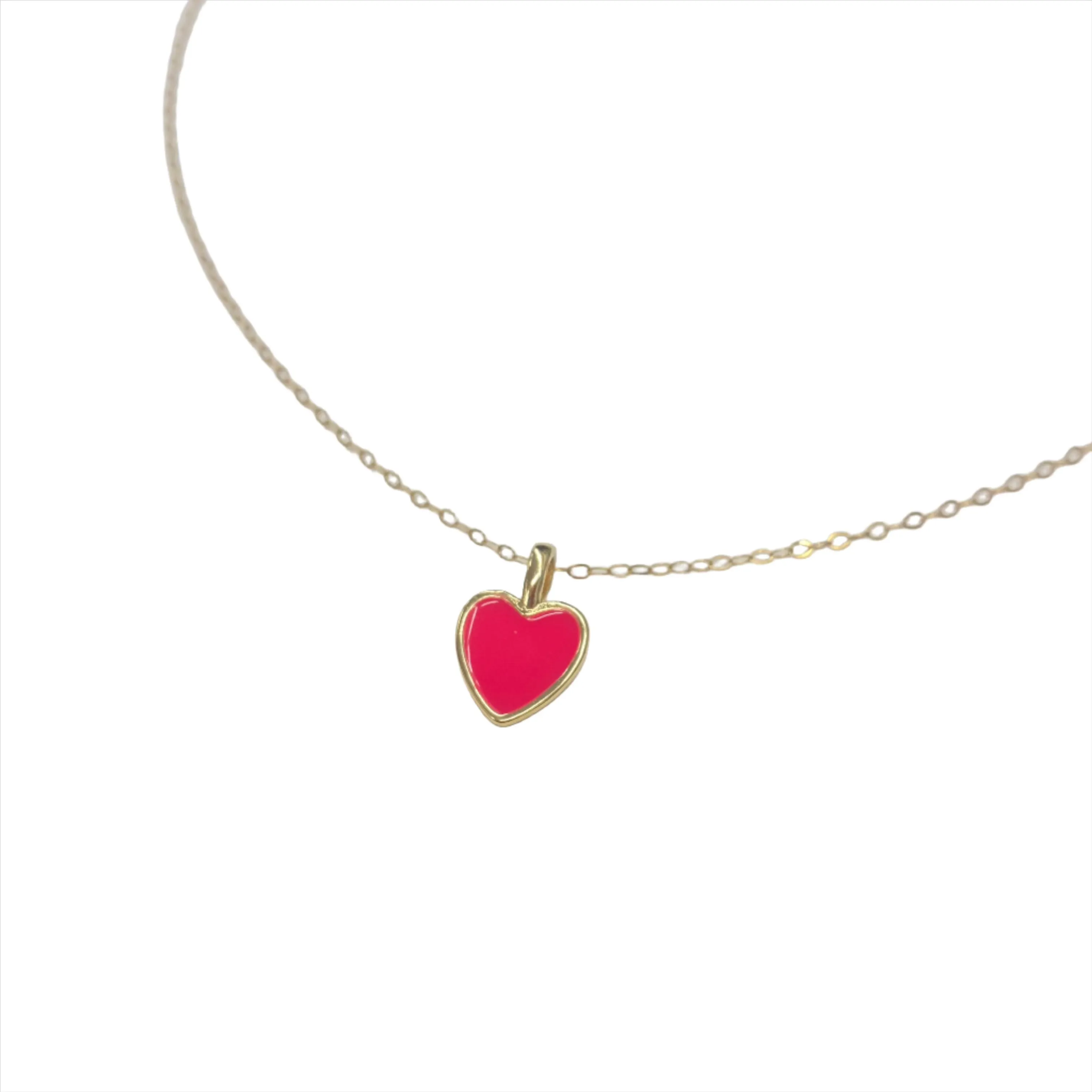 Alexa Large Heart Necklace | Gold