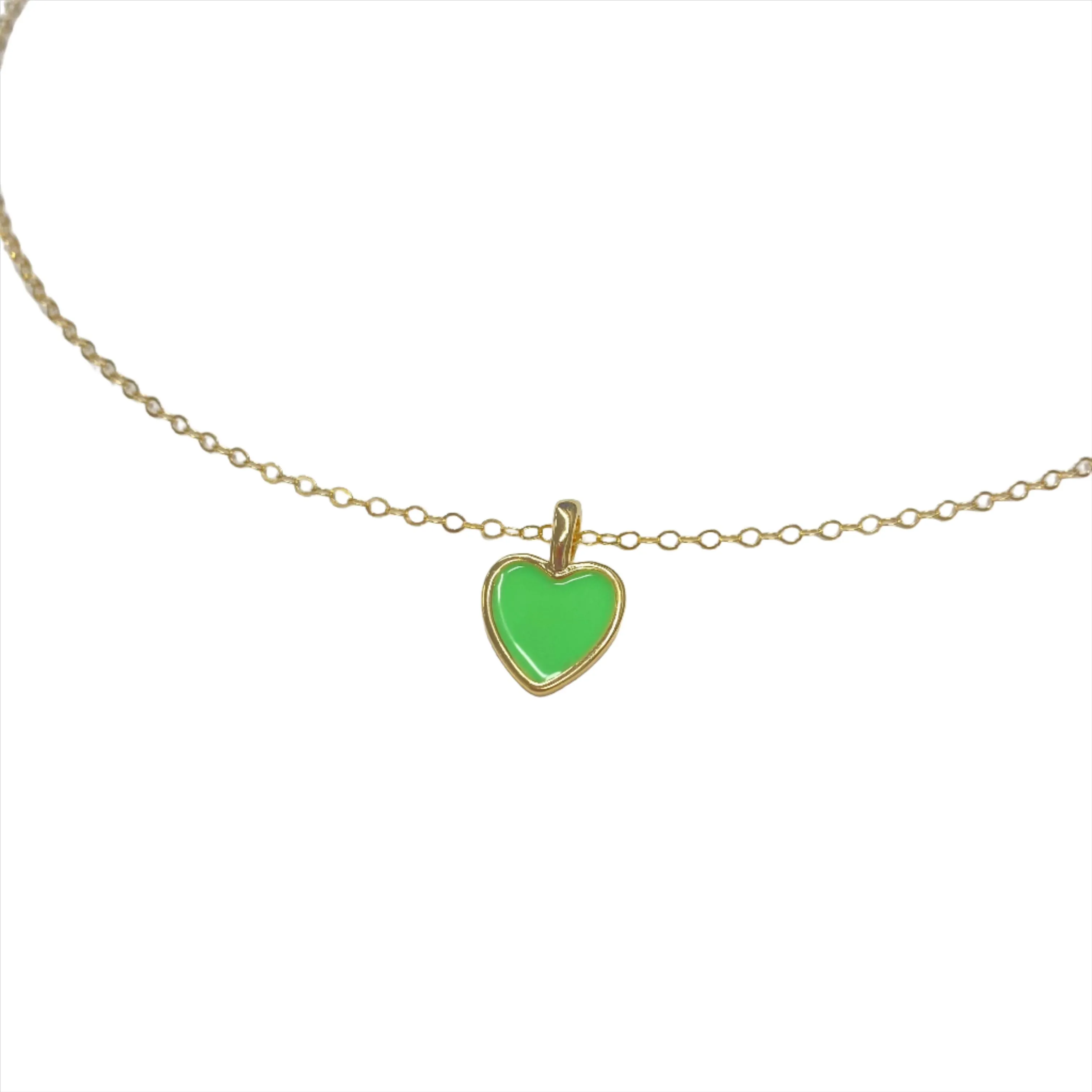 Alexa Large Heart Necklace | Gold