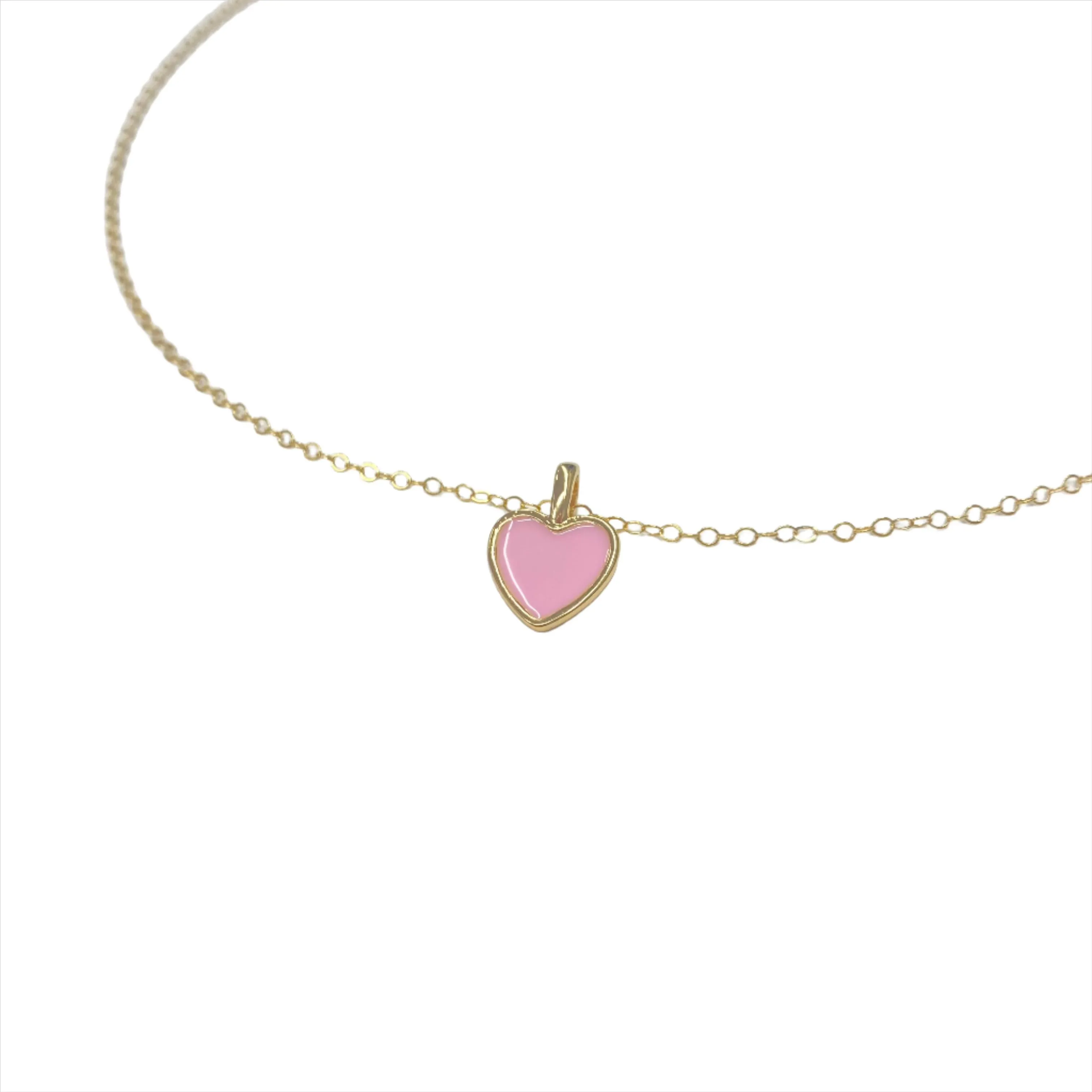 Alexa Large Heart Necklace | Gold