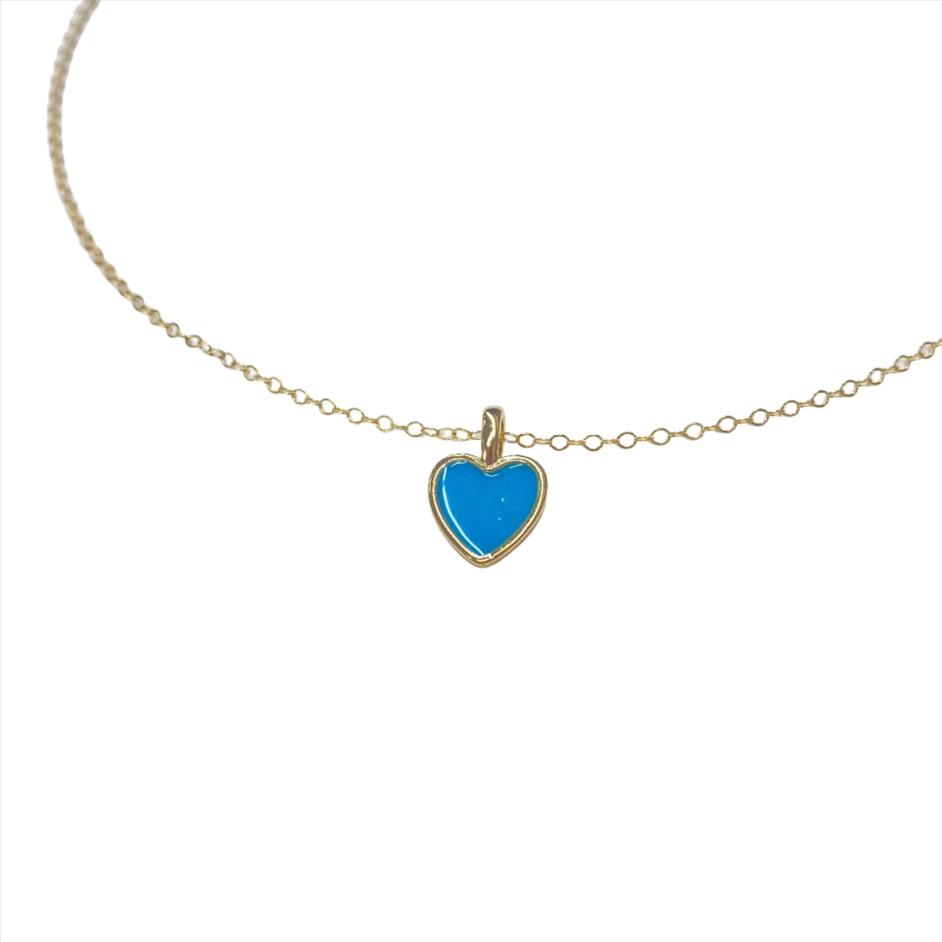 Alexa Large Heart Necklace | Gold