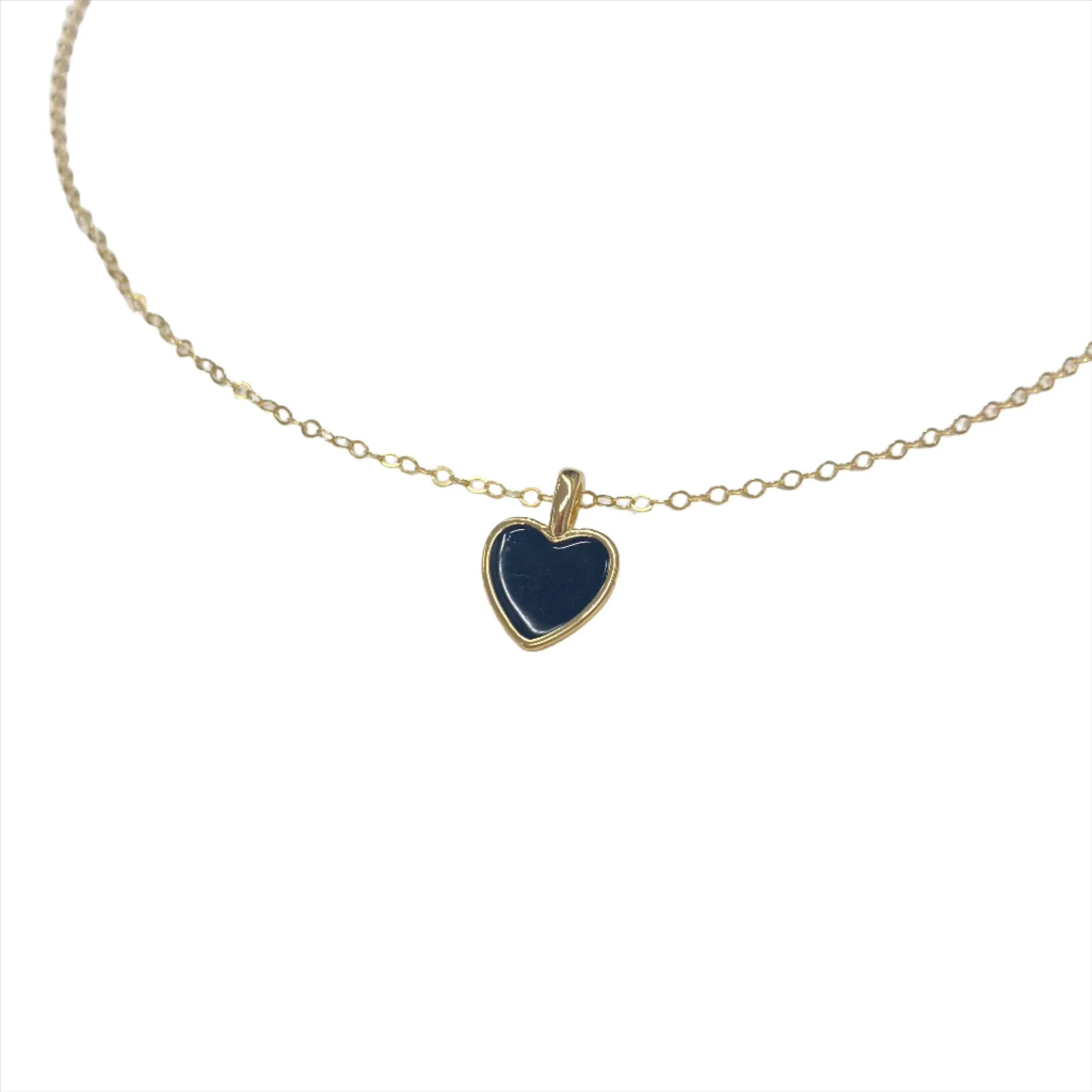 Alexa Large Heart Necklace | Gold