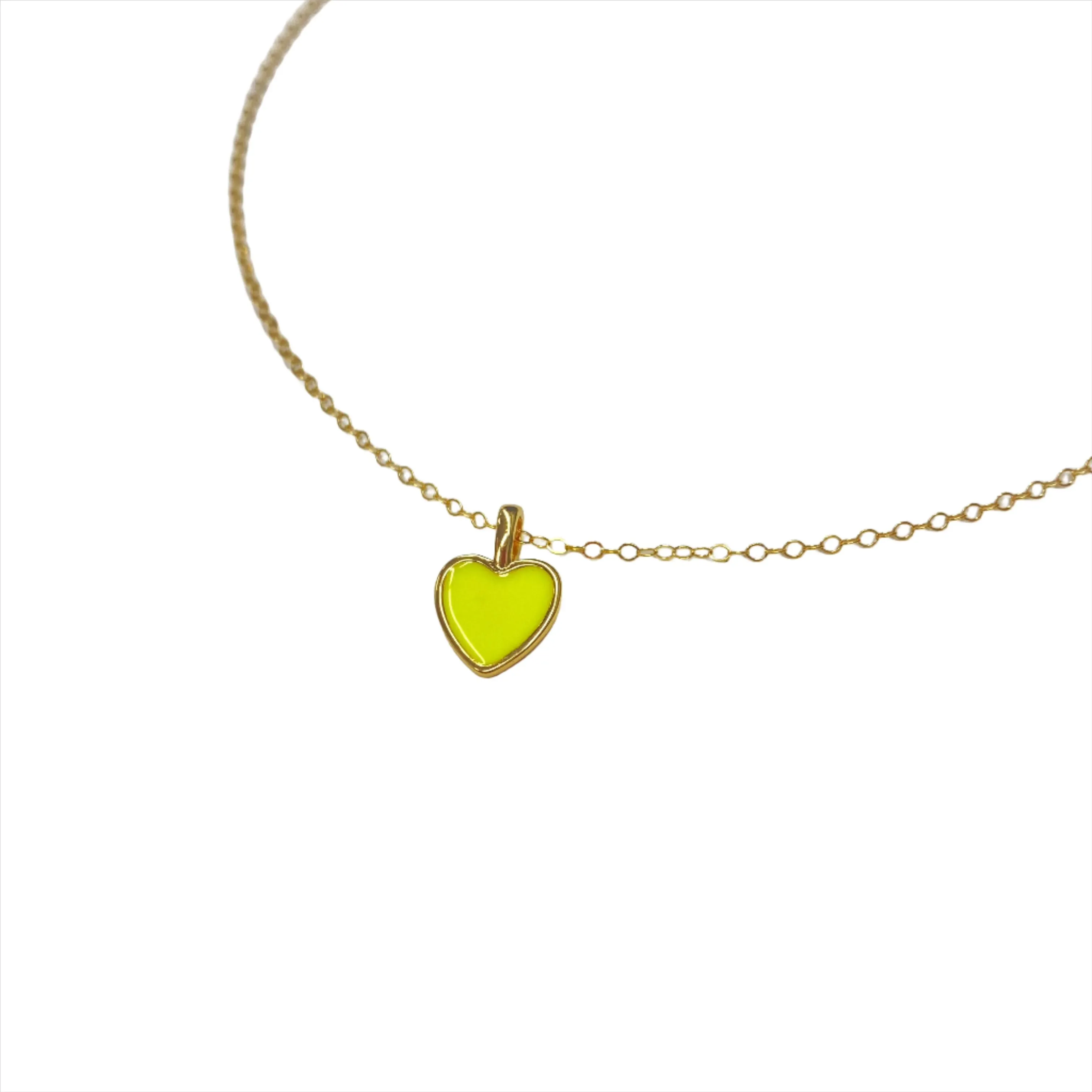 Alexa Large Heart Necklace | Gold