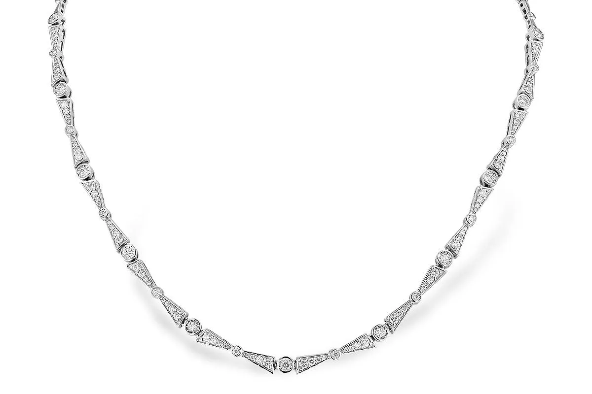 Allison Kaufman Co.White Gold Diamond Fancy Link Necklace