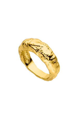 Amalfi Molten Ring 14K Gold Plated