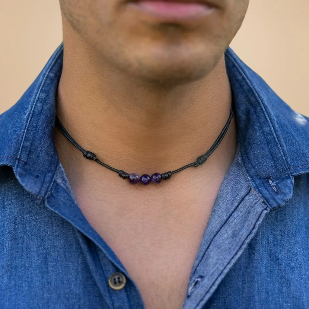 Amethyst Beaded Choker - Serene & Sophisticated