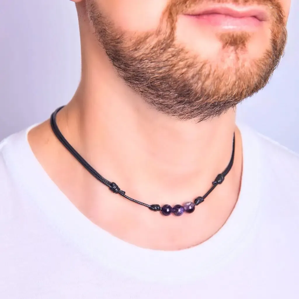 Amethyst Beaded Choker - Serene & Sophisticated