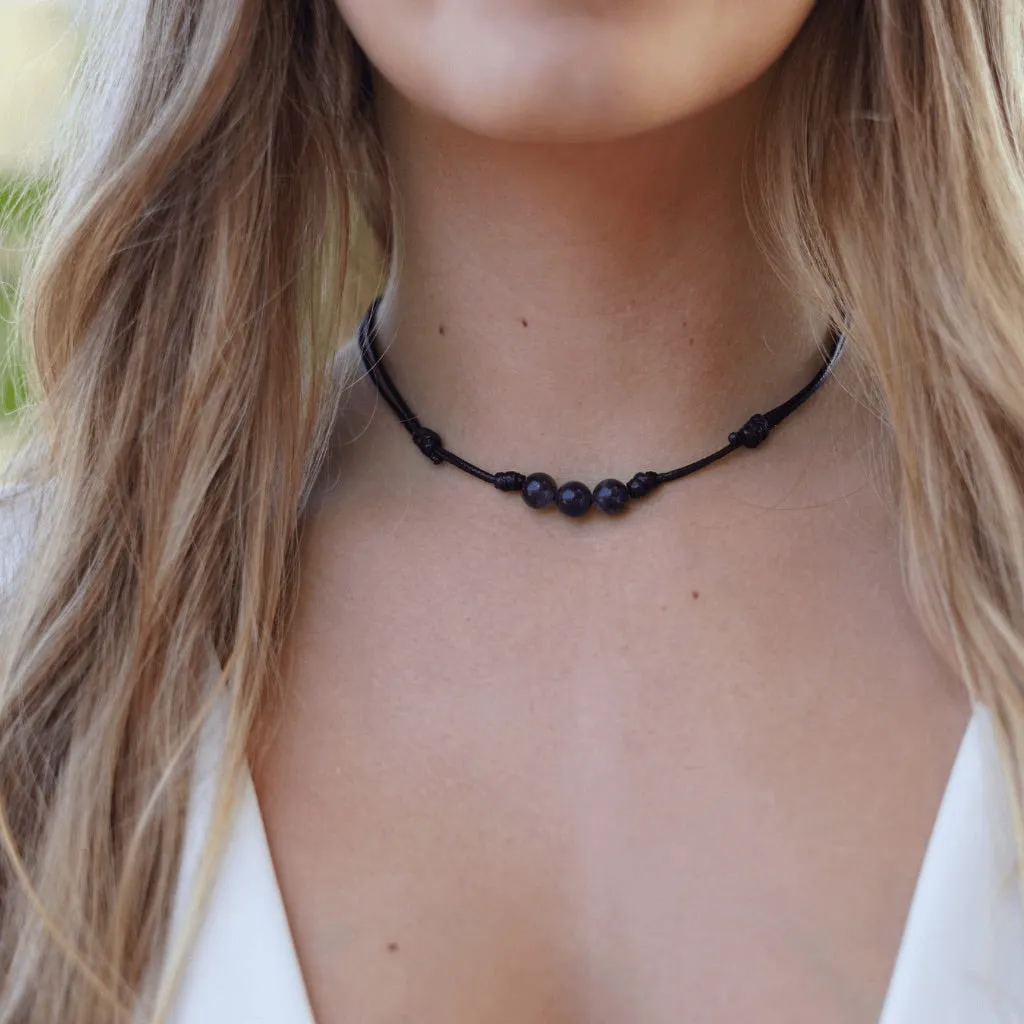 Amethyst Beaded Choker - Serene & Sophisticated