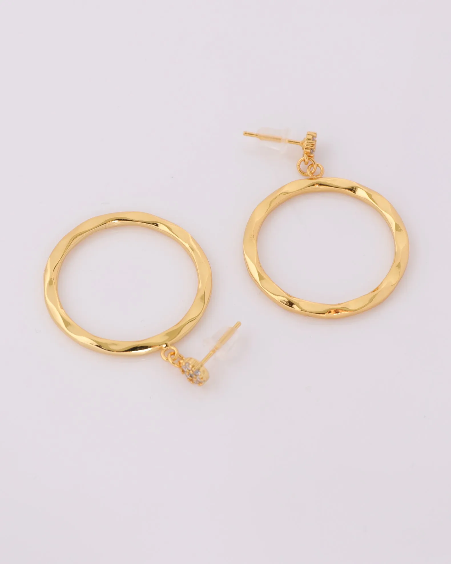 Anastasia Gold Irregular Circle Earrings