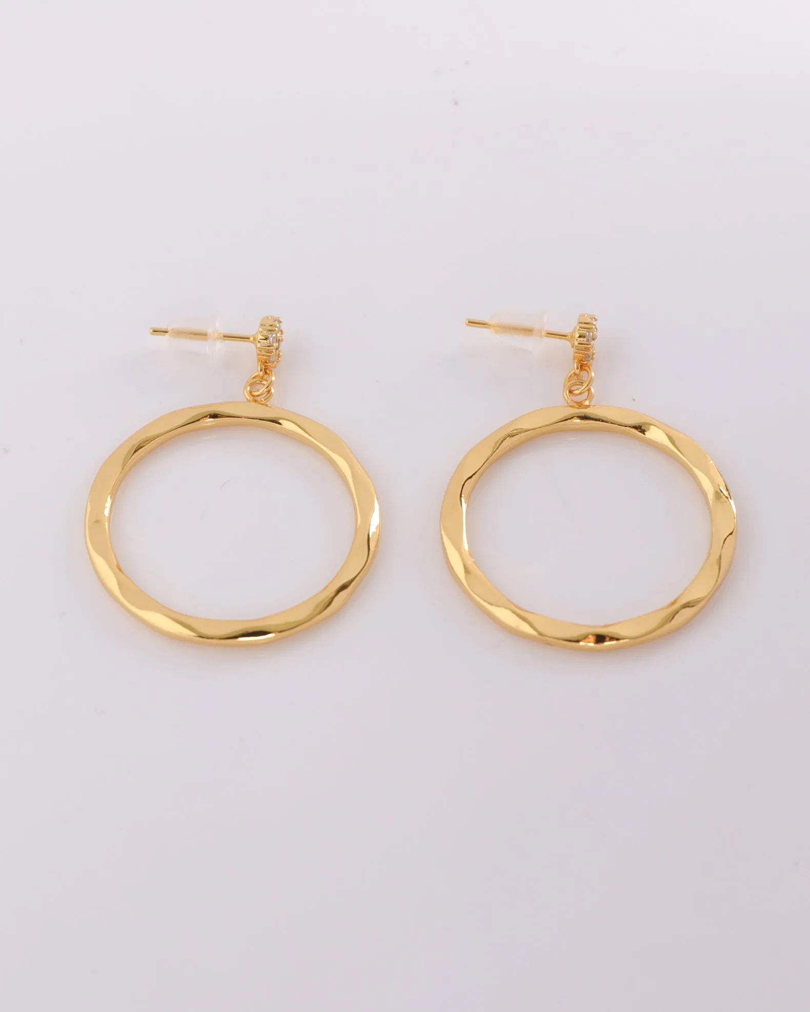 Anastasia Gold Irregular Circle Earrings