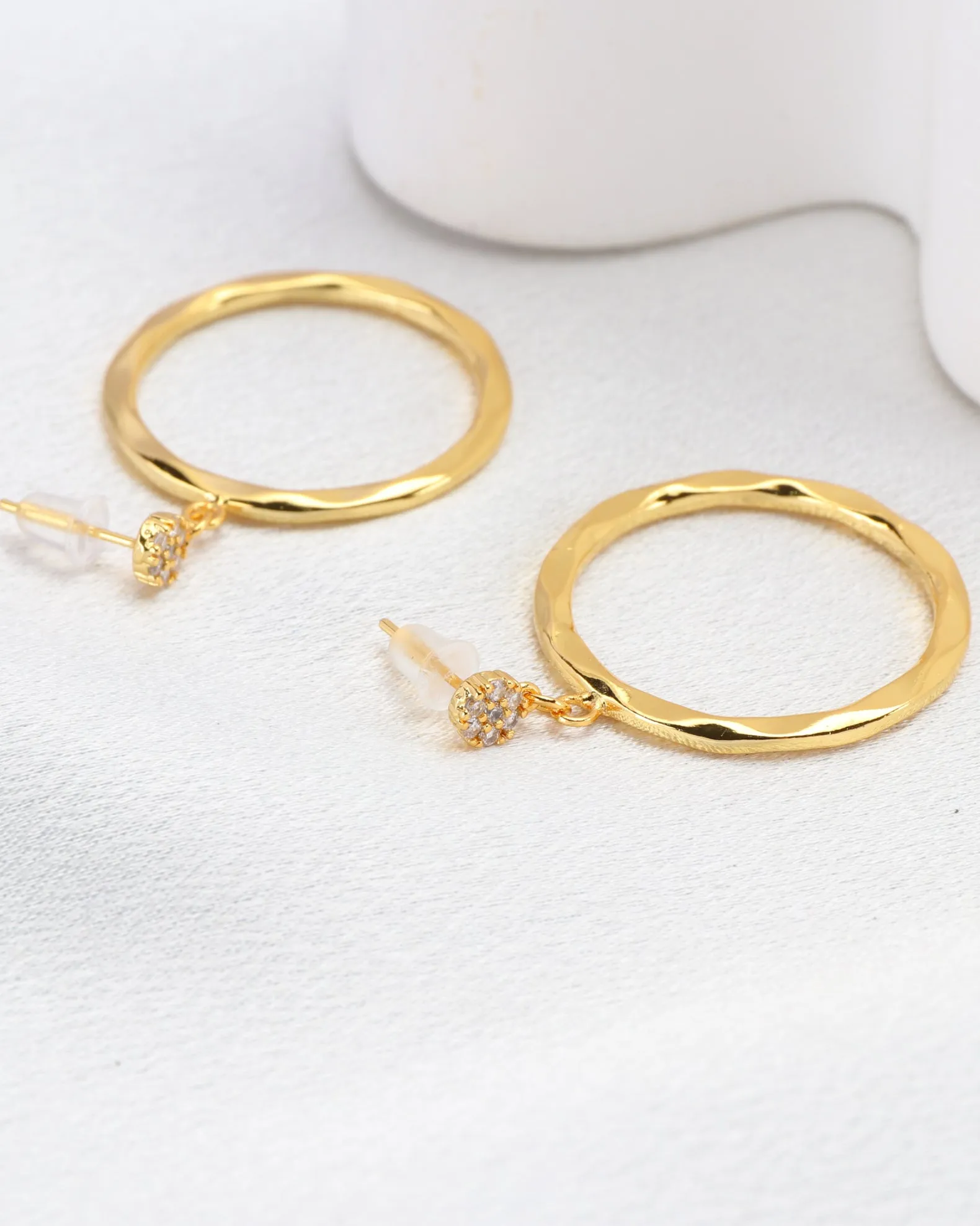 Anastasia Gold Irregular Circle Earrings