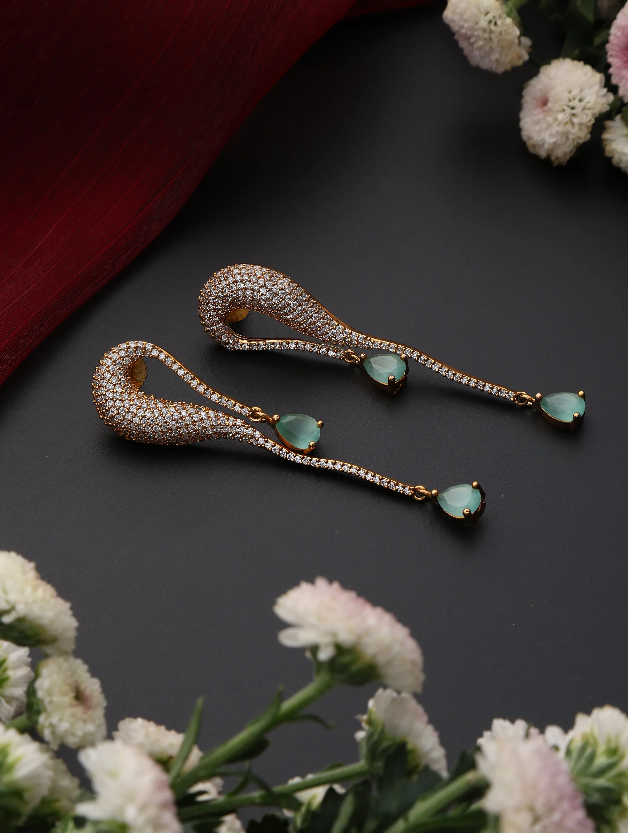 Aqua Dew Drop Earring