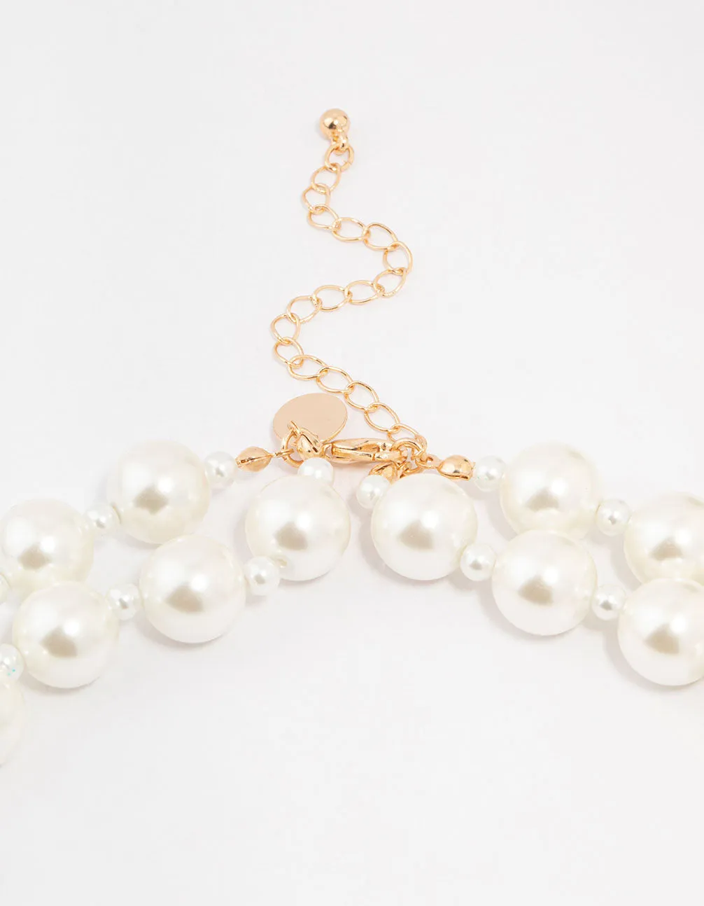 Beaded Statement Pearl Lariat Necklace