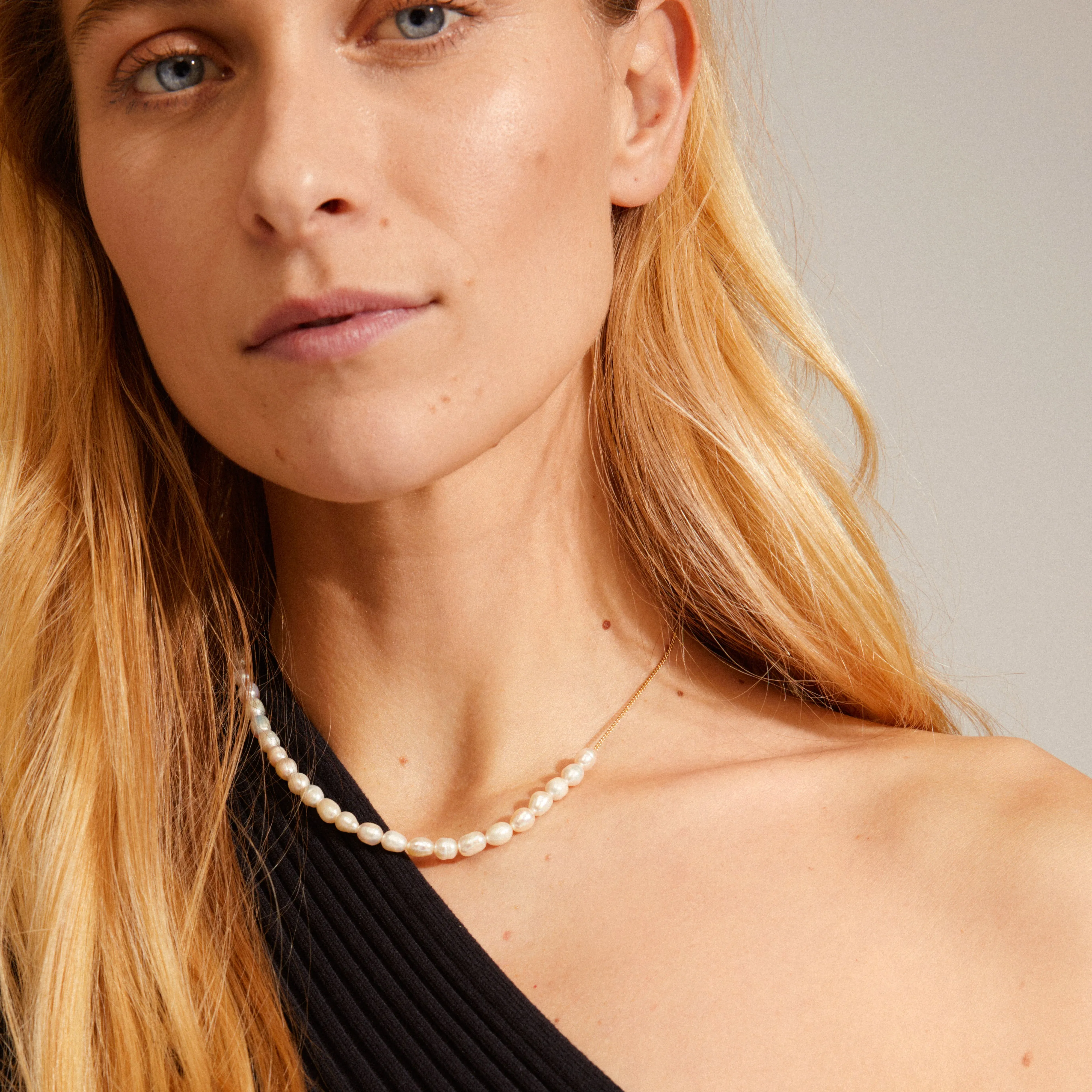 BERTHE pearl necklace gold-plated