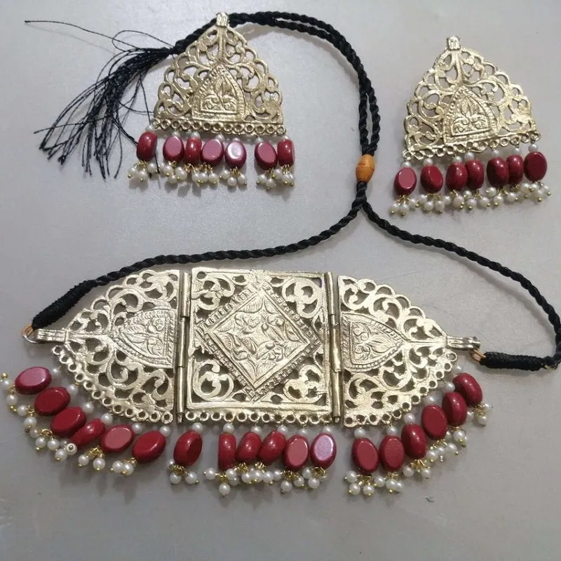 Bohemian Tribal Amulet Choker with Jewellery Set