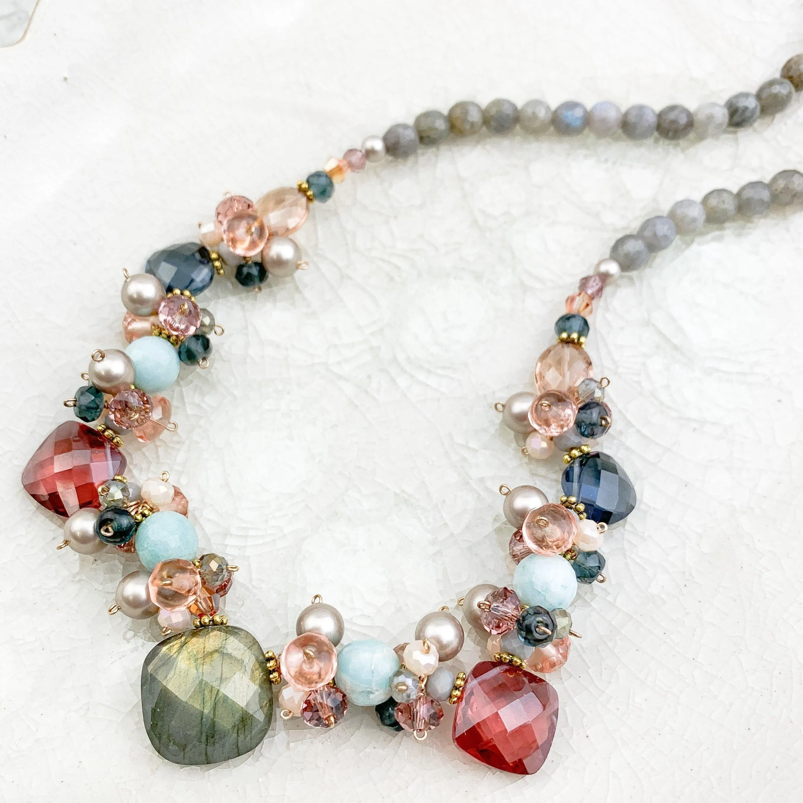 Boho Regina Statement Gemstone Necklace