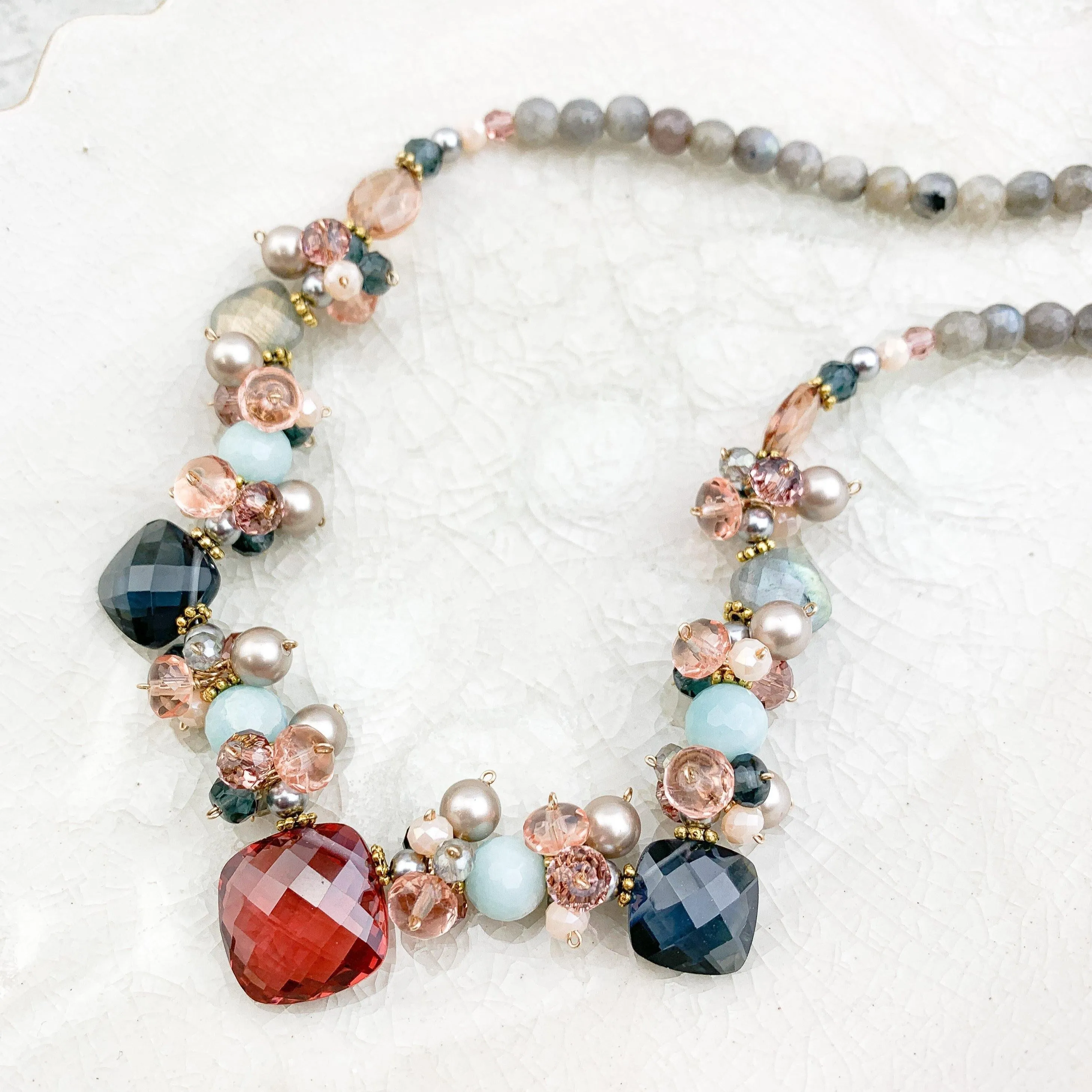 Boho Regina Statement Gemstone Necklace