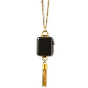 Bucardo Charm Apple Watch Necklace in Tassel Gold Series 1-3