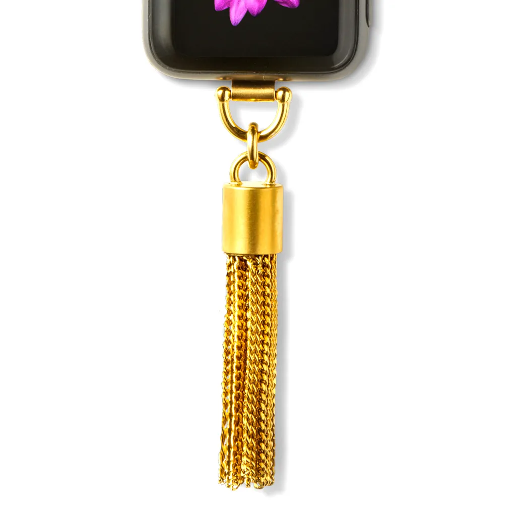 Bucardo Charm Apple Watch Necklace in Tassel Gold Series 1-3