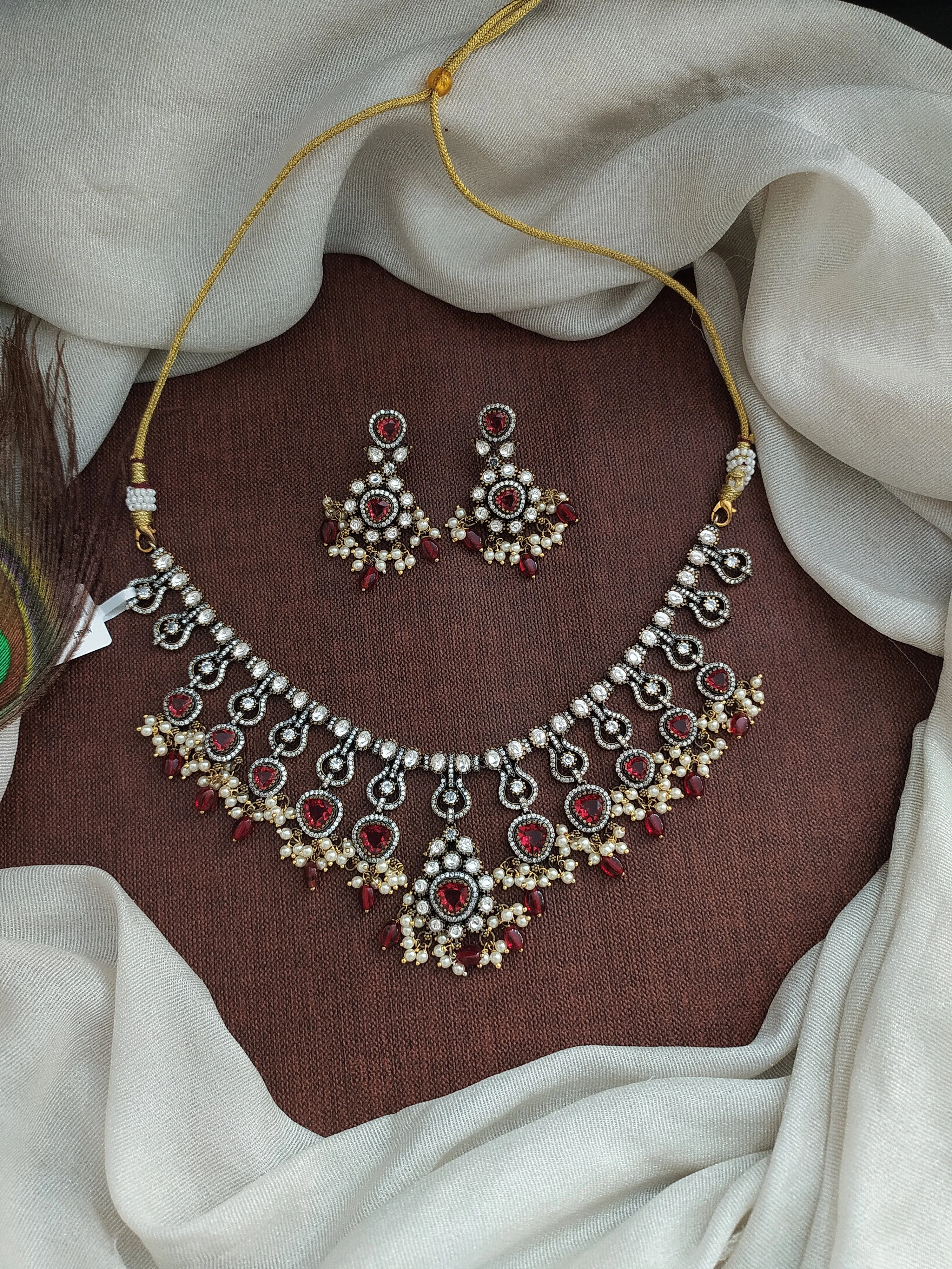 Budget-Friendly Victorian Necklace Set – Festive Special