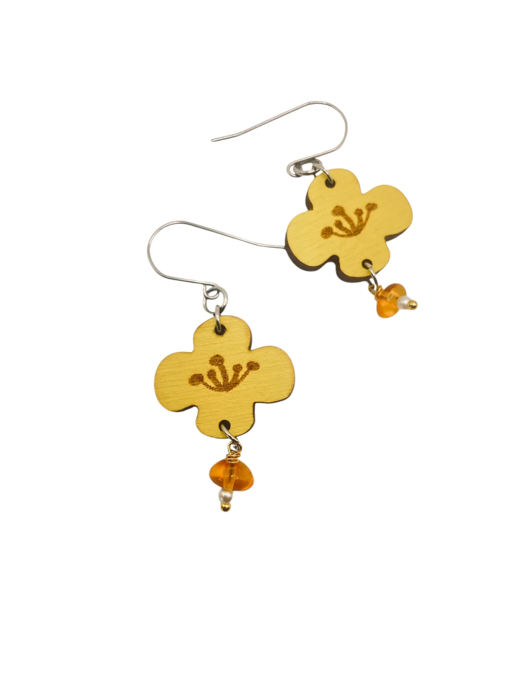 Buttercup Flower Earrings, Lightweight, Hypoallergenic, Made in Vermont