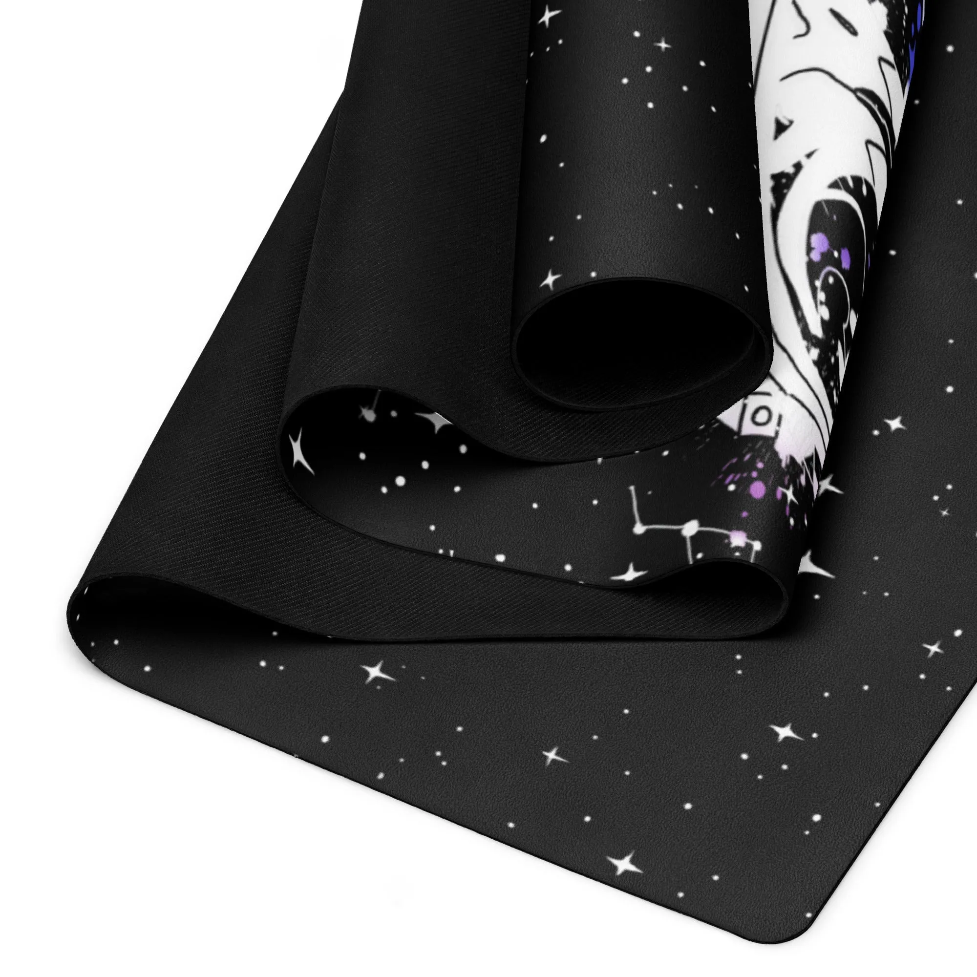 Cat-Astro-Phe Yoga Mat - Grunge Goth Witchy Style Non-Slip Exercise Mat for All Yoga Lovers & Goths