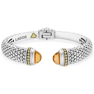 Caviar Color Citrine Cuff Bracelet | 12mm