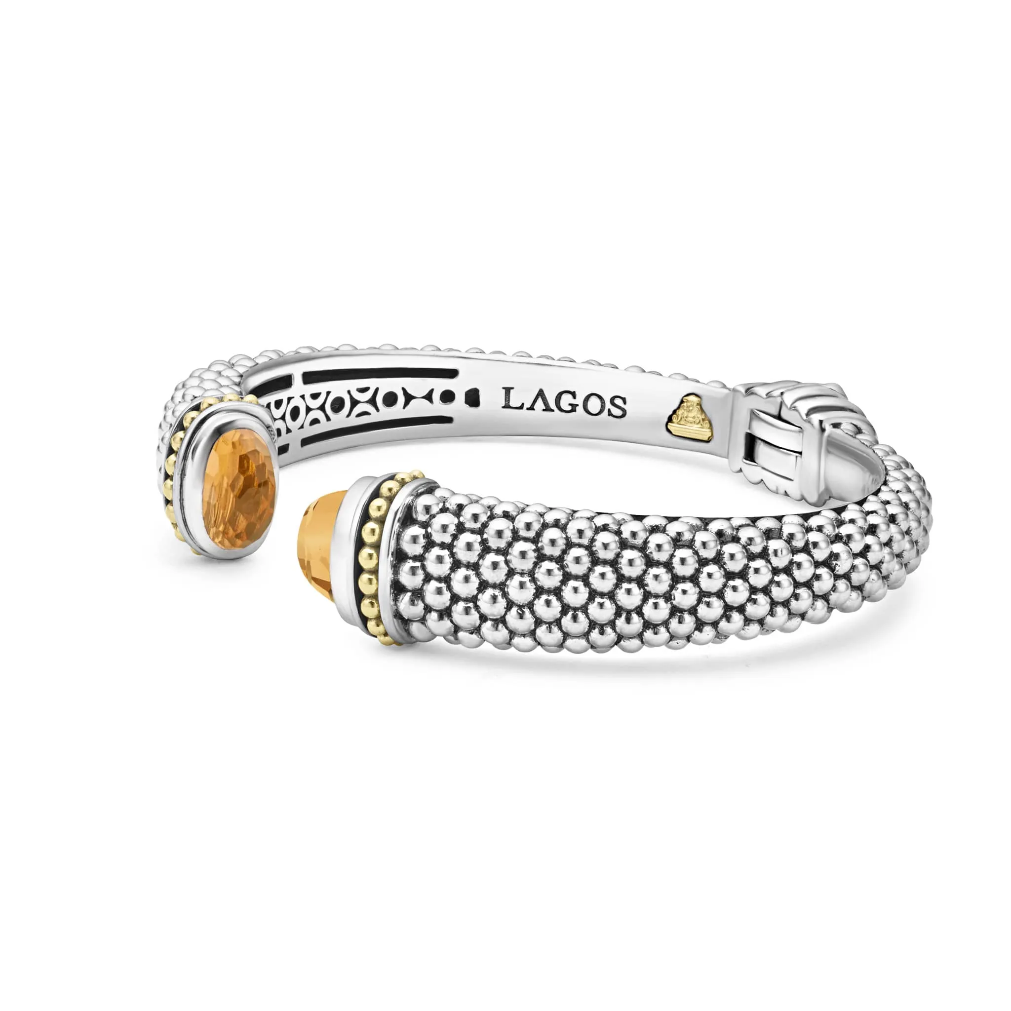 Caviar Color Citrine Cuff Bracelet | 12mm