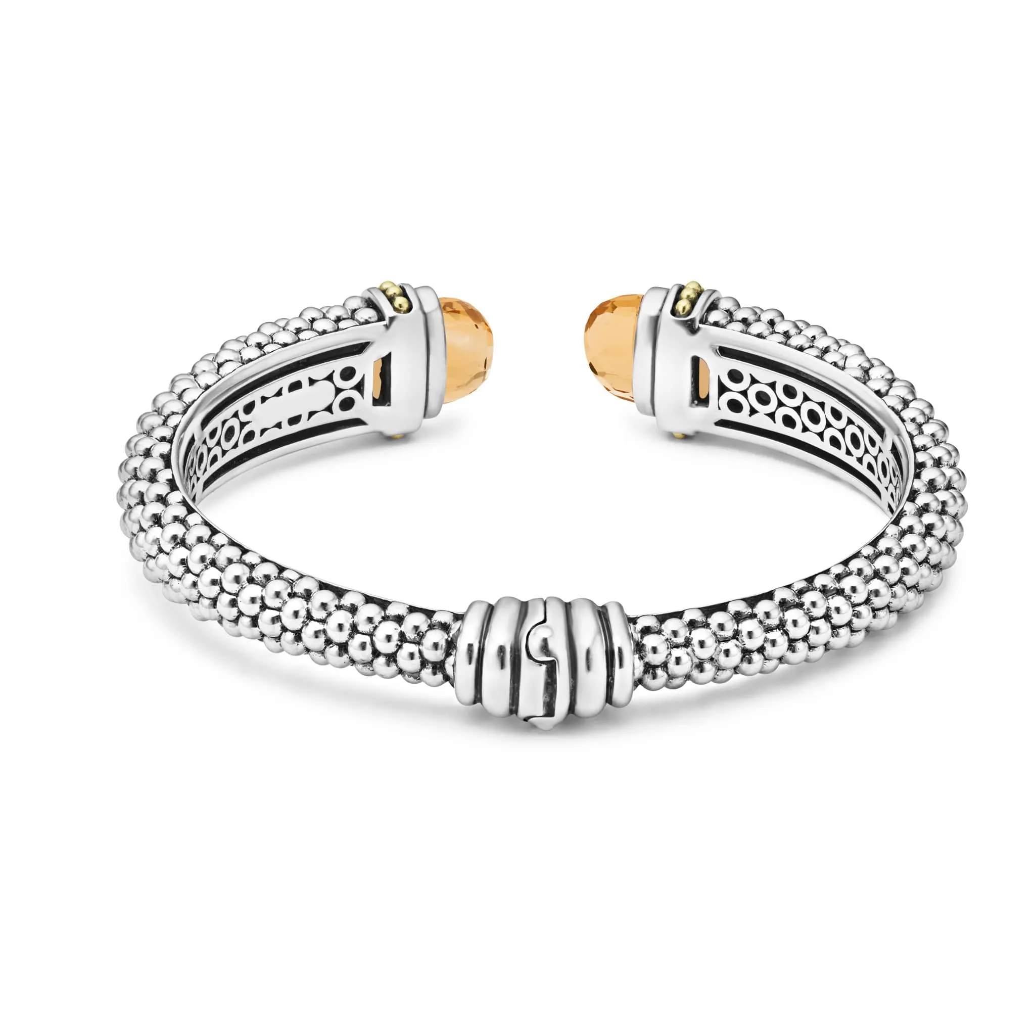 Caviar Color Citrine Cuff Bracelet | 12mm