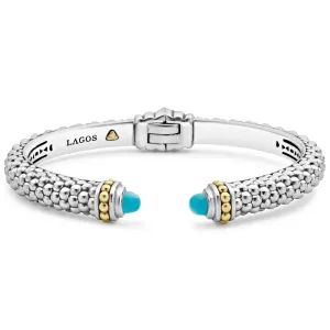 Caviar Color Turquoise Cuff Bracelet | 8mm