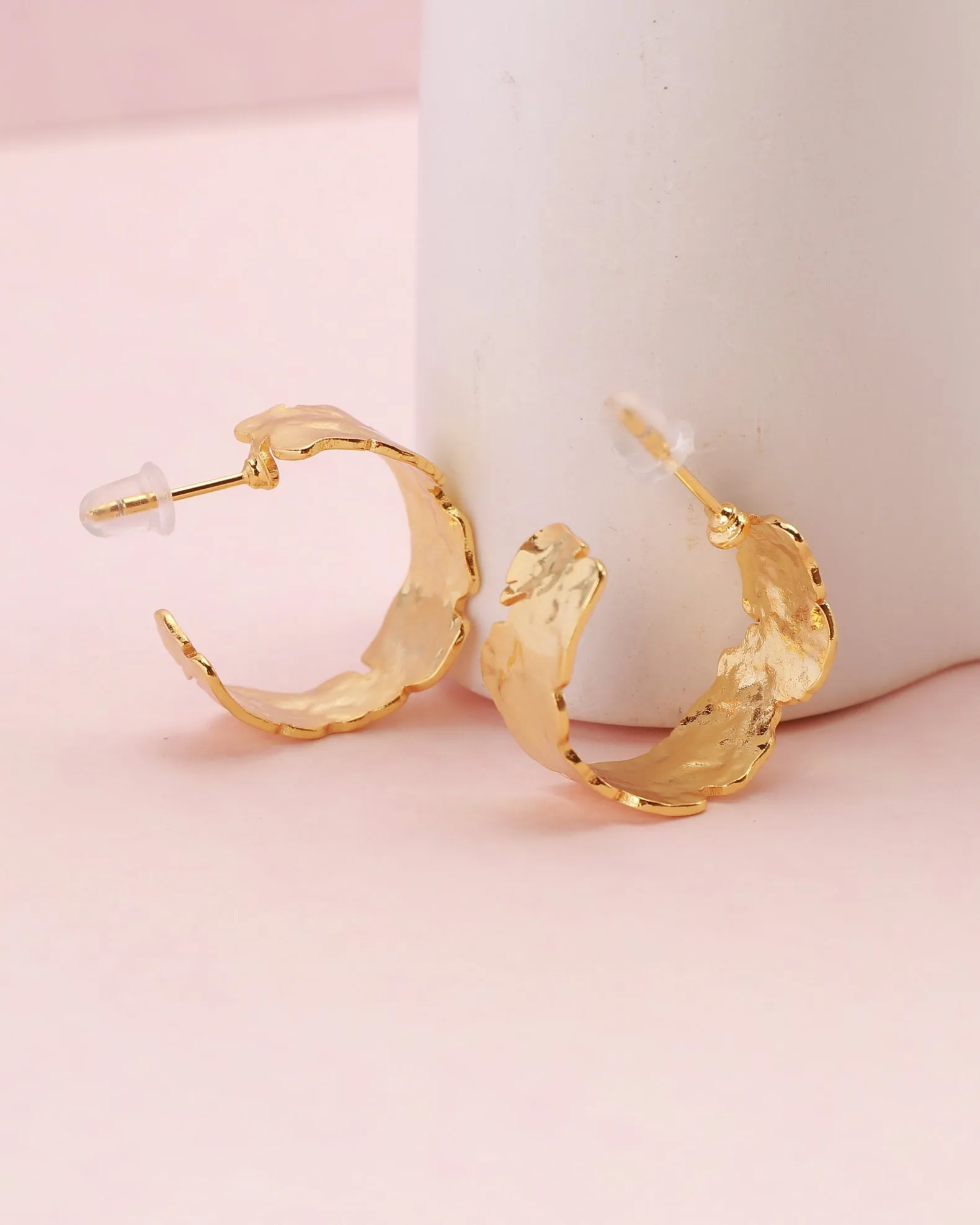 Chloe Gold Irregular Half Hoop Earring