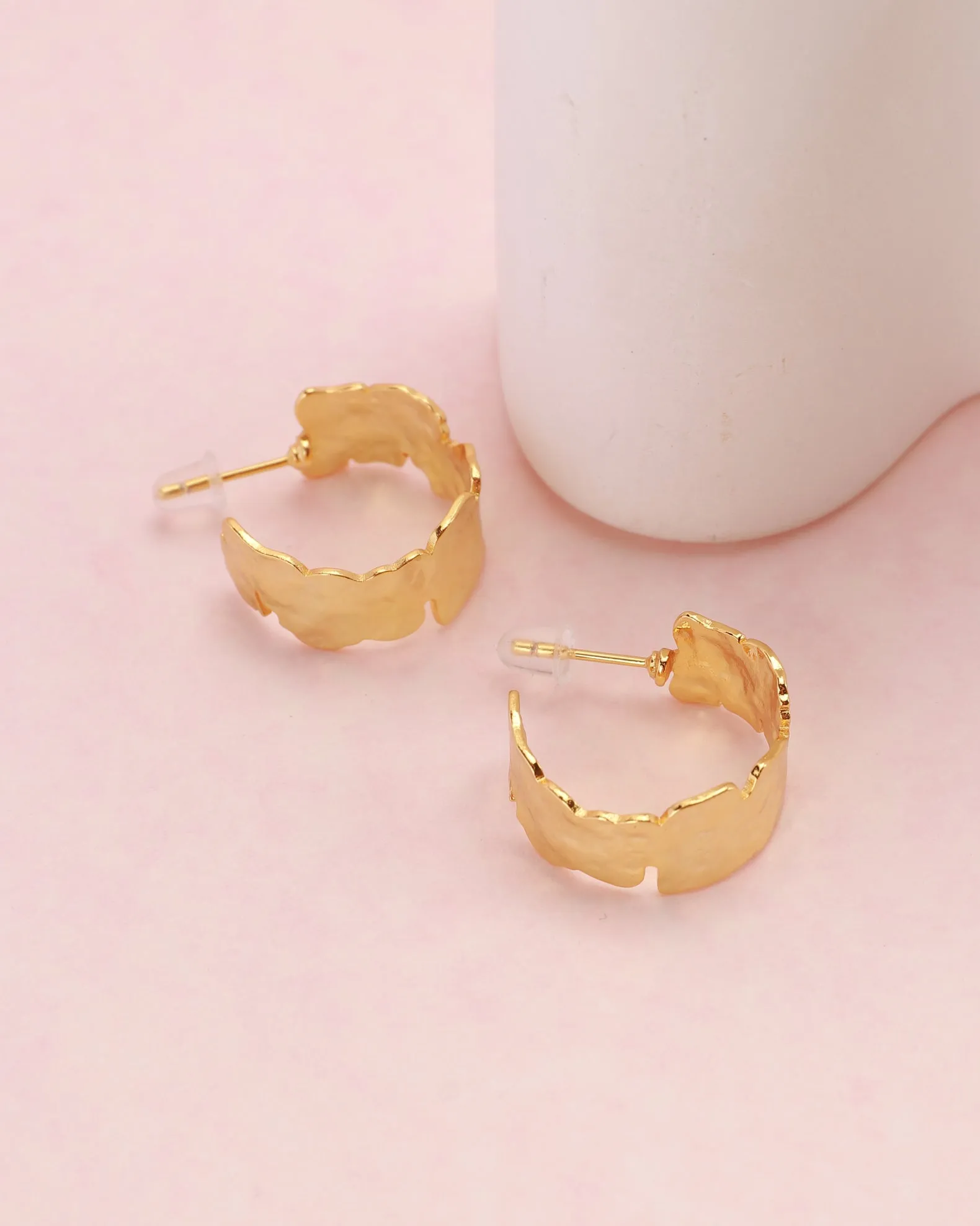 Chloe Gold Irregular Half Hoop Earring