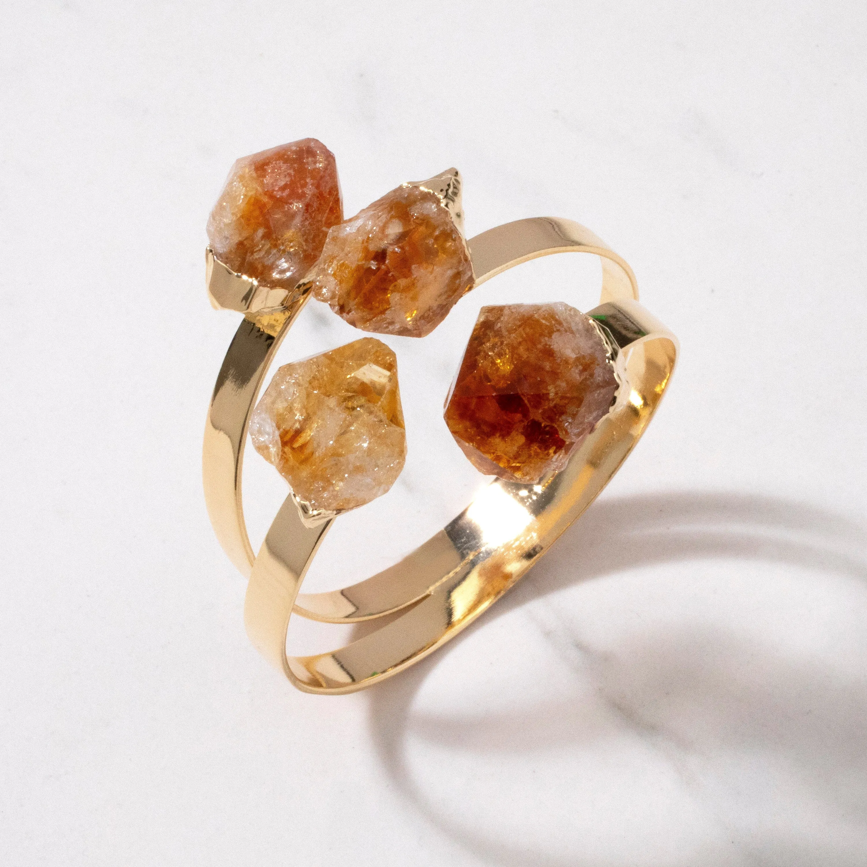 Citrine Double Bracelet Cuff