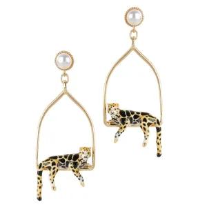 Clouded Leopard Triangle Hoops - Preorder