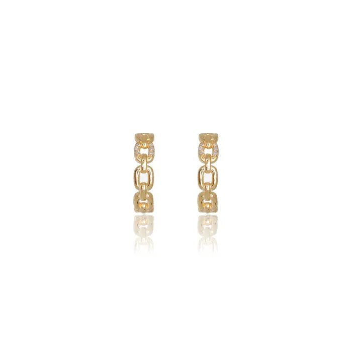 Diamonds by Georgini - Twelve Natural Diamond Link Earrings Gold