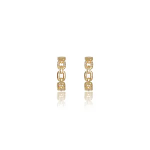 Diamonds by Georgini - Twelve Natural Diamond Link Earrings Gold