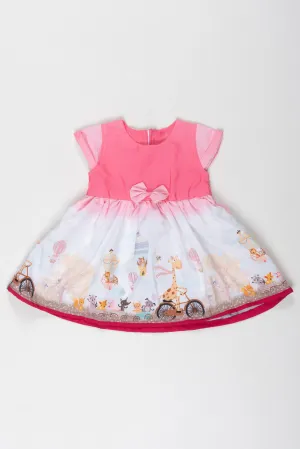 Enchanted Garden Baby Girl Frock - Pink Delight Edition