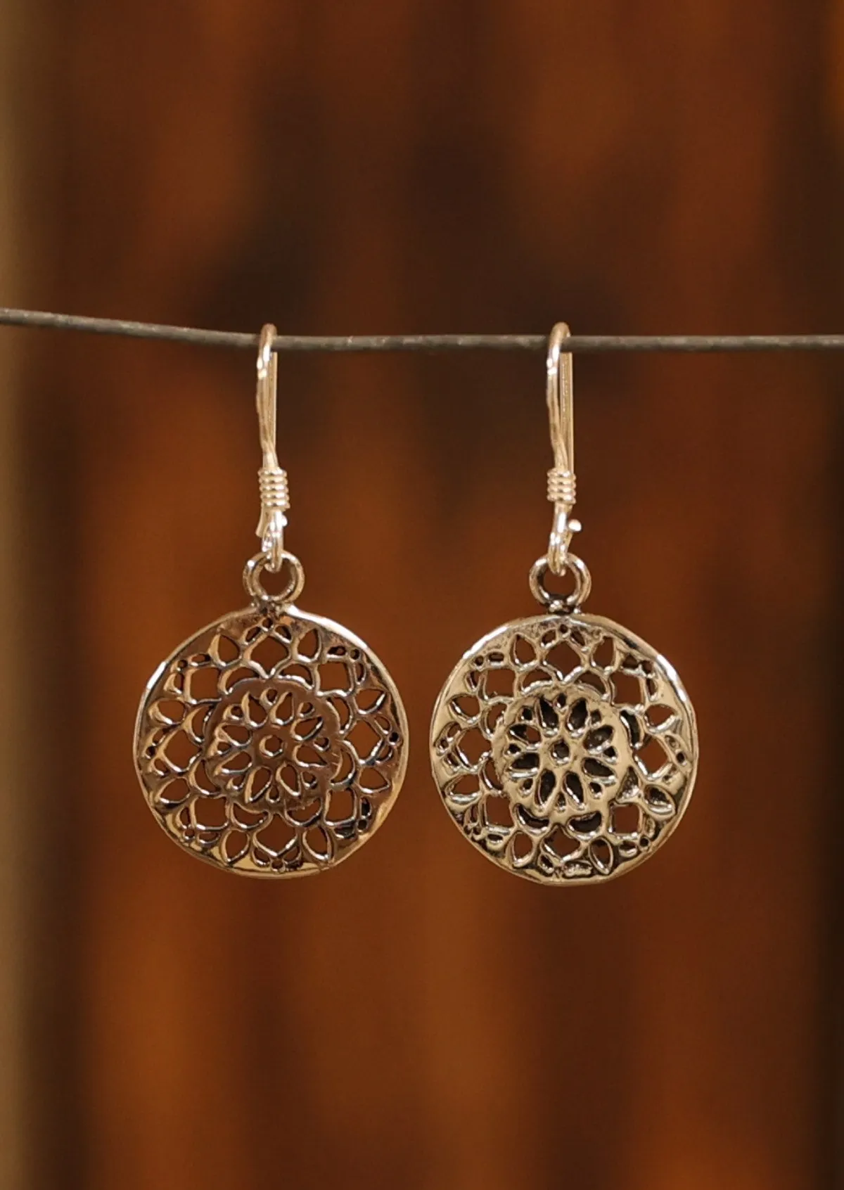 Enchanted Mandala Silver Earrings