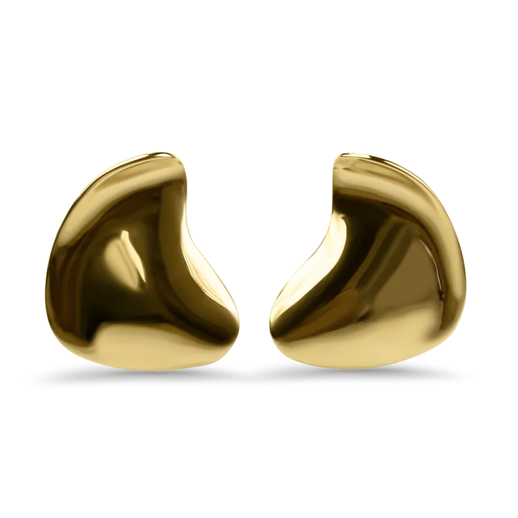 Estate 14k Yellow Gold Freeform Stud Earrings