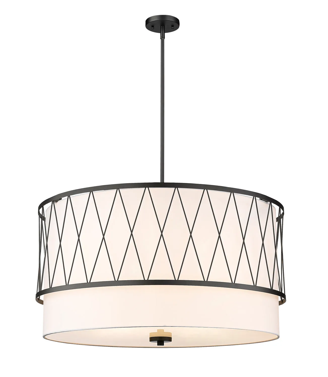 Five Light Pendant from the Dalton Collection in Matte Black Finish by Z-Lite