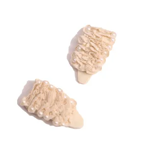 GAEL SCROLLED LACE HAIR CLIPS (SET OF 2)