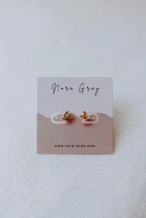 Gold Flying Bird Studs