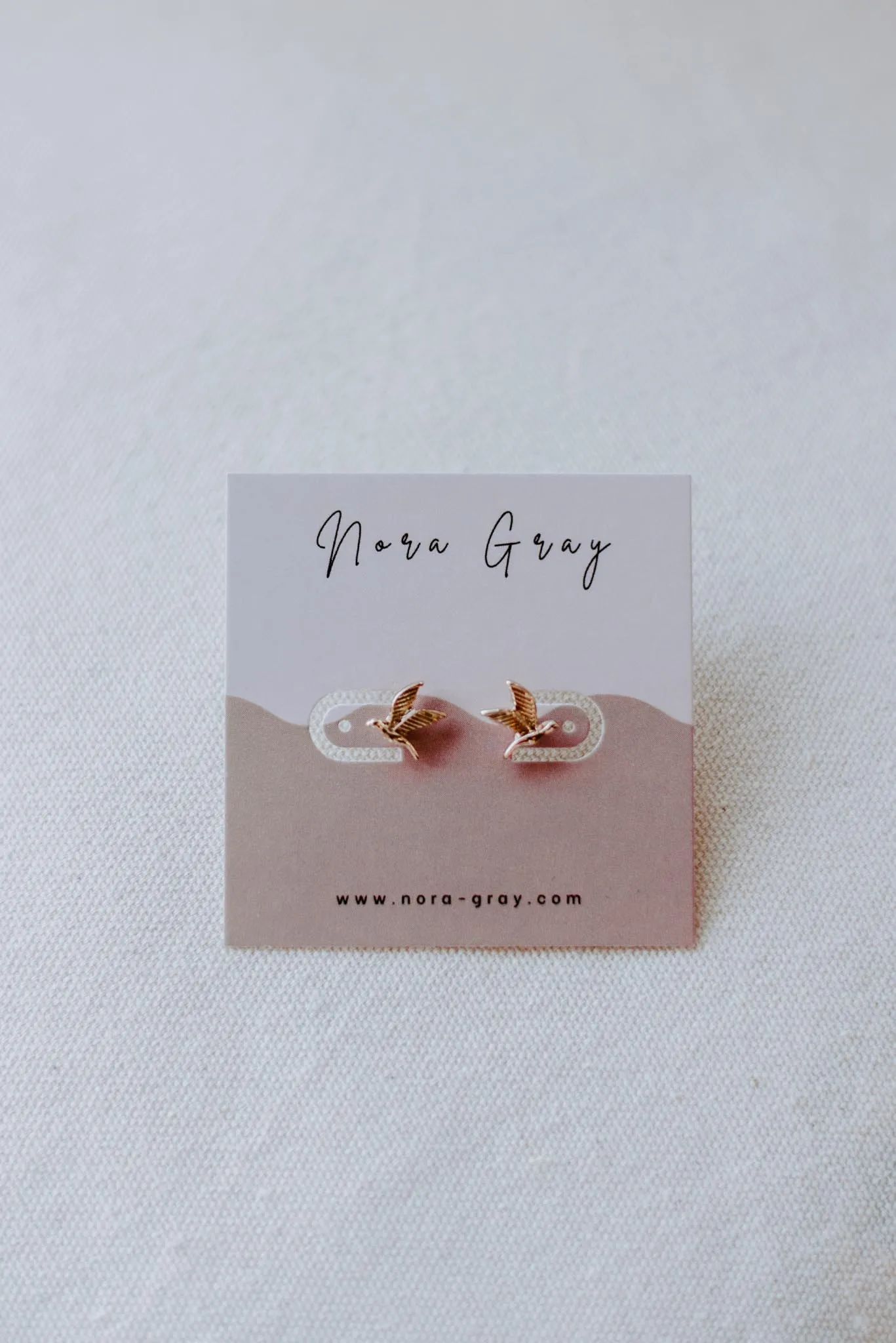 Gold Flying Bird Studs