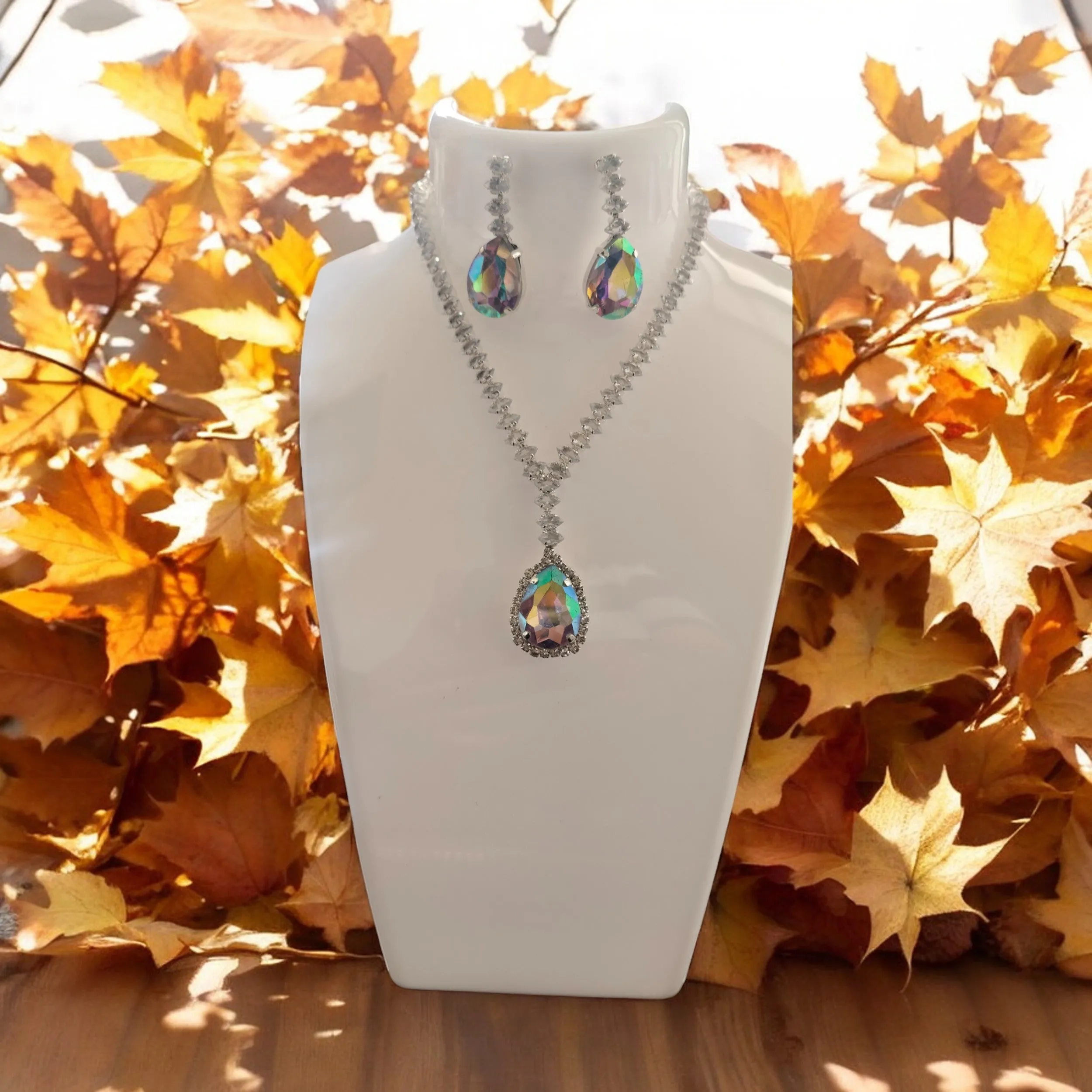 Jewelestia Prism Radiance Necklace and Earring Set