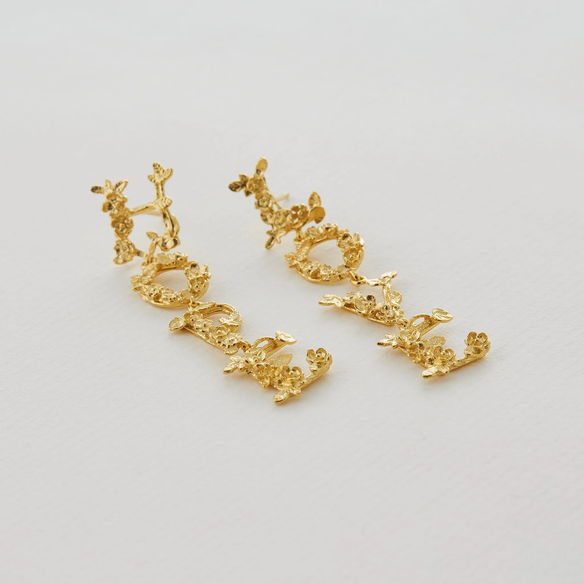 L O V E & H O P E Asymmetric Drop Earrings