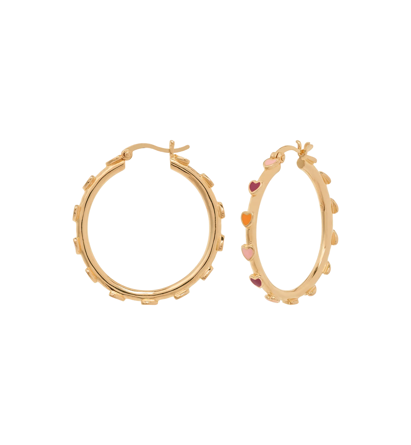 Large Sunset Love Hoop Earrings