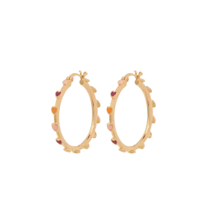 Large Sunset Love Hoop Earrings