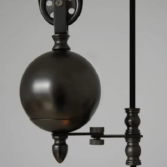 Lincoln - Black Mirror Shade Pulley Pendant Light