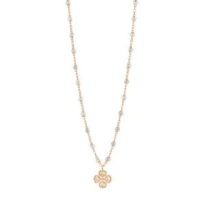 Lucky Clover Classic Gigi Sparkle diamond necklace, Rose Gold, 16.5"