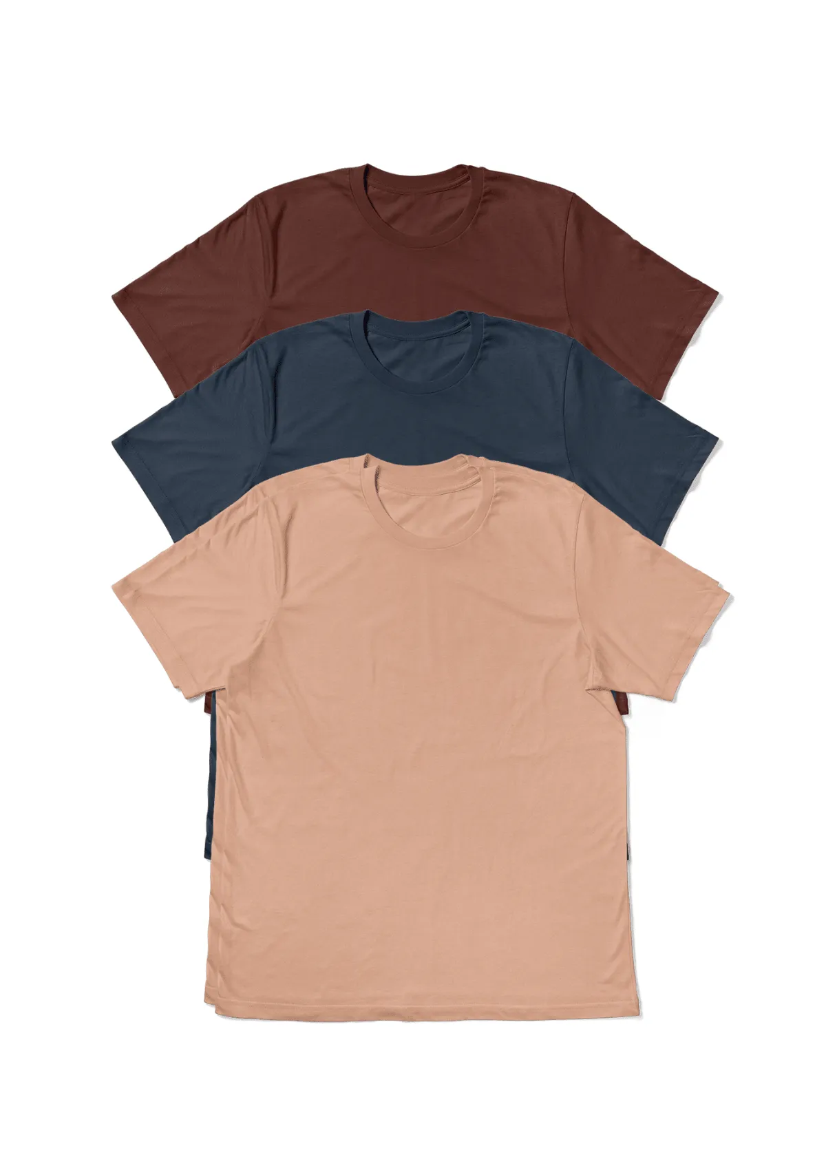 Men's Short Sleeve Crew Neck - Nature's Harmony 3-Pack T-Shirt Bundle